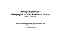 Galapagos of the Southern Ocean